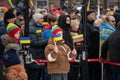 Children with Lithuanian and Ukrainian flags