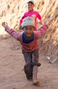 The children in the local village. Many stay without education because of lack of money.