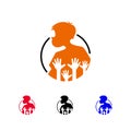 Children logo with charity design social, simple icons Royalty Free Stock Photo