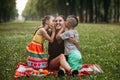 Children love mother nature picnic concept.