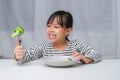 Children love to eat vegetables. Royalty Free Stock Photo