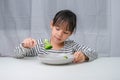 Children love to eat vegetables. Royalty Free Stock Photo