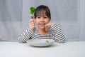 Children love to eat vegetables. Royalty Free Stock Photo