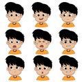 The children make the face many of the emotions. Royalty Free Stock Photo