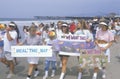 Children marching at environmental rally, Los Angeles, California