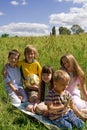 Children on meadow
