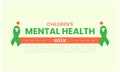 Children mental health week, mental awareness week. mental mental health