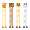 Children meter wall animals