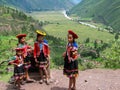 Children at Mirador Taray near Pisac in Peru