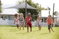 Children At Montessori School Having Fun Outdoors During Break Royalty Free Stock Photo