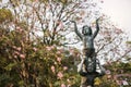 Children monument with pink flower, Bangkok