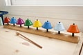 Children music therapy color bells. Therapeutic instrument Royalty Free Stock Photo