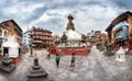 Children near Kathesimbhu stupa Royalty Free Stock Photo