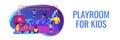 Playroom for kids concept banner header