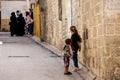 Children of the Old city of Aleppo in Syria after ISIS was defeated Royalty Free Stock Photo