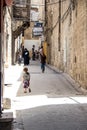 Children of the Old city of Aleppo in Syria after ISIS was defeated Royalty Free Stock Photo