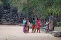 Cambodian children near Beng Mealea Temple Royalty Free Stock Photo