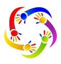 Children painted hands logo