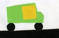 Children of paper applique car