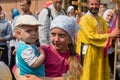 Children and parishioners Ukrainian Orthodox Church Moscow Patriarchate during religious procession. Kiev, Ukraine