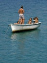 Children party on sail boat