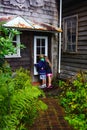 Children Peeking into Window Royalty Free Stock Photo