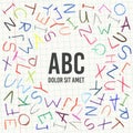 Children pencil ABC frame Royalty Free Stock Photo