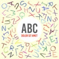 Children pencil ABC frame Royalty Free Stock Photo