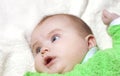 Children, people, infancy and age concept - beautiful happy baby Royalty Free Stock Photo