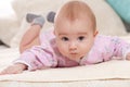 Children, people, infancy and age concept - beautiful happy baby Royalty Free Stock Photo