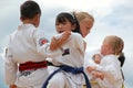 Children Performing Taekwondo