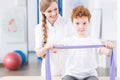 Children physiotherapy in a rehabilitation clinic Royalty Free Stock Photo