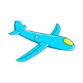 Children plane icon, cartoon style