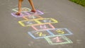 Children play classics on the street. Selective focus.