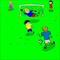 Children play football vector