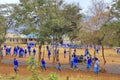 Children play in school yard