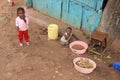 Children play in the slums of Nairobi - one of the poorest places in Africa