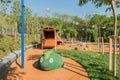 Children playground on bright summer day Royalty Free Stock Photo