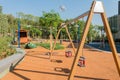 Children playground on bright summer day Royalty Free Stock Photo