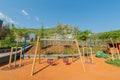 Children playground on bright summer day Royalty Free Stock Photo