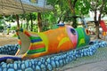 Children playground fish tunnel in Manila, Philippines