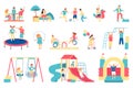 Children Playground Icon Set Royalty Free Stock Photo