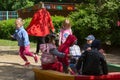 Children on the playground in nursery school