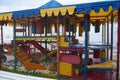 Children playground on a sea coast