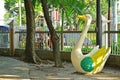 Children playground swan statue in Manila, Philippines