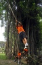 CHILDREN PLAYING AT BALEKAMBANG PARK Royalty Free Stock Photo