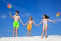 Children playing on beach Royalty Free Stock Photo