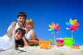 Children playing on beach Royalty Free Stock Photo