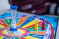 Children playing the board game `Articulate`.