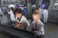 Children playing in bunker questroom Royalty Free Stock Photo